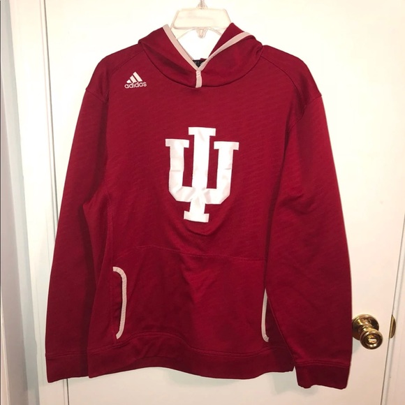 Adidas Mens Indiana Iu Red Hoodie Sz M 
